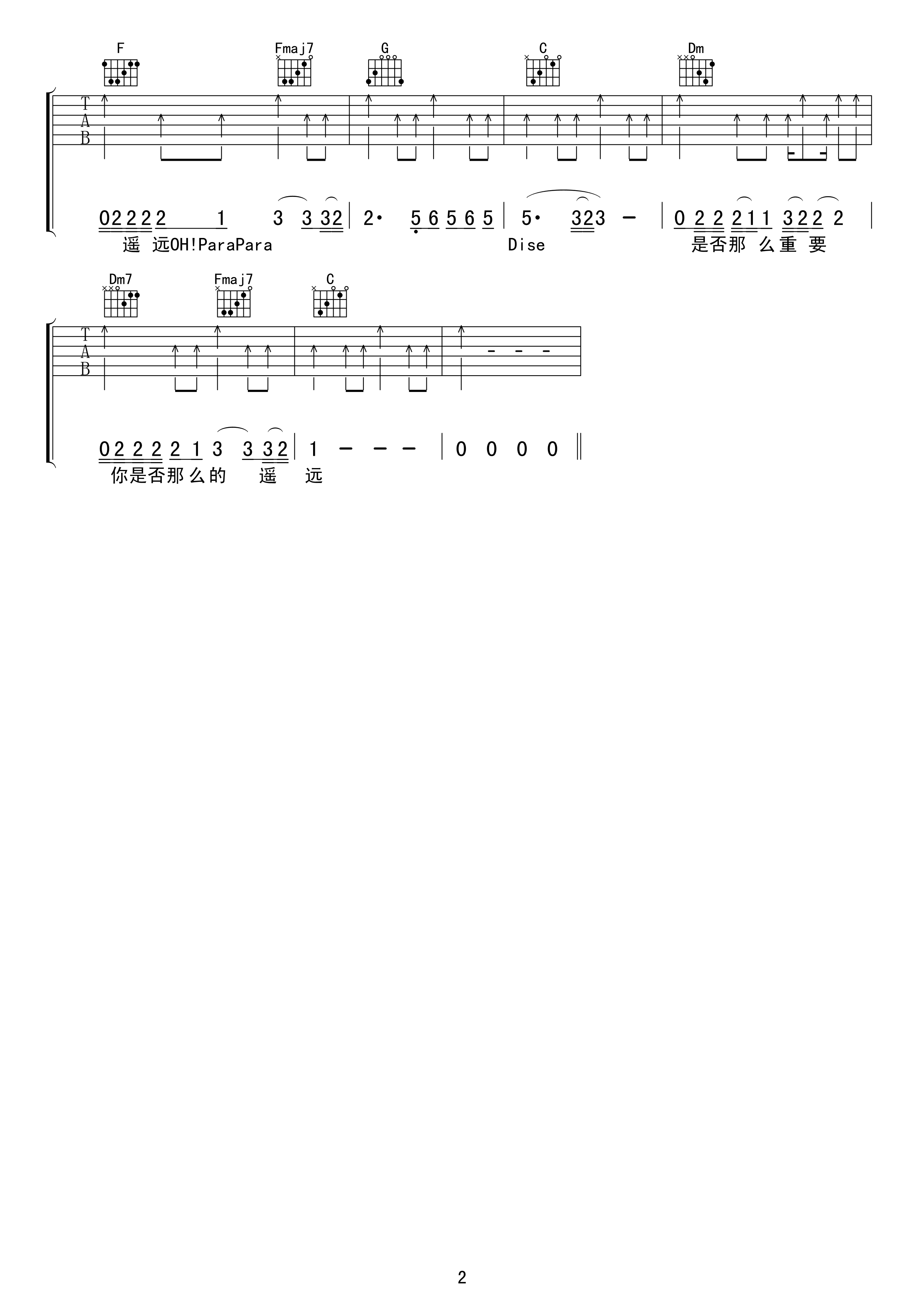 PARADISE吉他谱 beyond