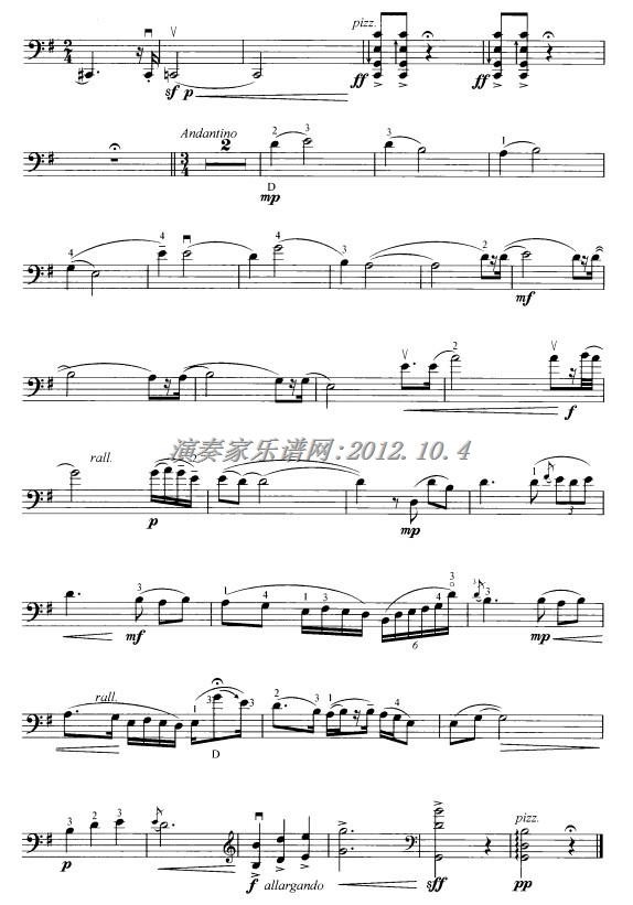 往事大提琴曲谱及作者个人介绍